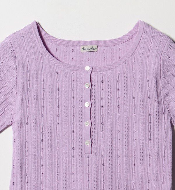 STEVEN ALAN「＜Steven Alan＞アイレット リブ ヘンリーネック プルオーバー」|ニット・セーター|