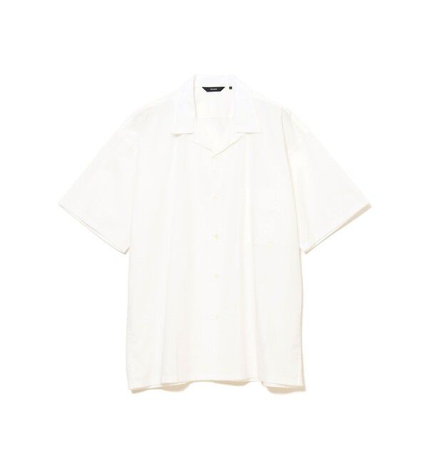 BEAMS「ブロード オープンカラー シャツ【リラックスフィット】」|シャツ・ブラウス|WHITE