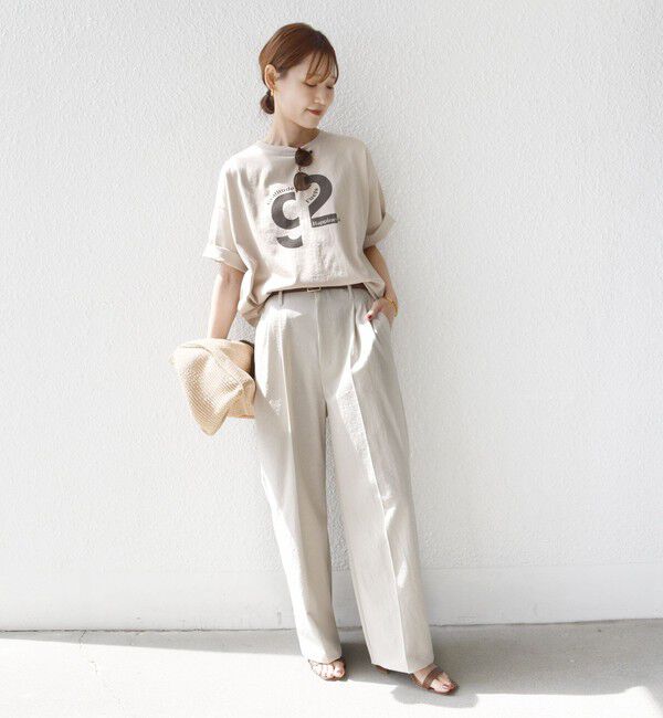 SHIPS for women「【SHIPS別注】81BRANCA:ロゴ 5分袖 TEE」|Tシャツ・カットソー|