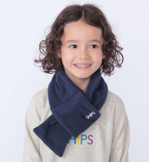SHIPS KIDS「SHIPS KIDS:フリース マフラー」|マフラー|ネイビー