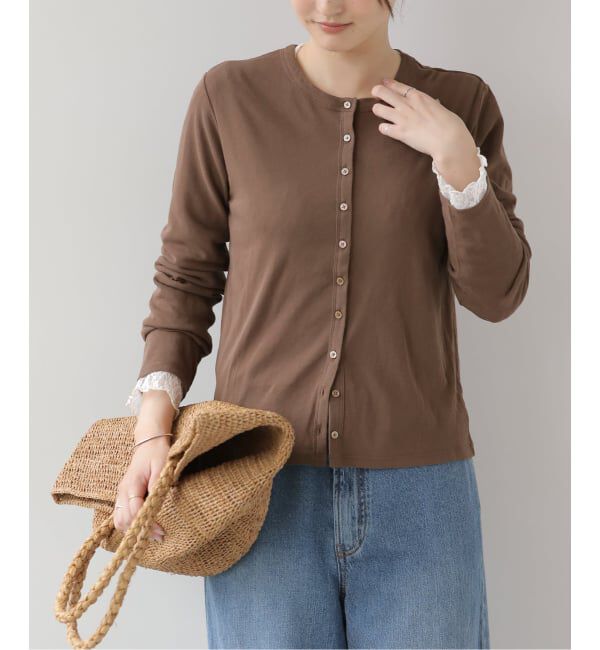 JOURNAL STANDARD relume「シアーツイストコットンクルーネックカーディガン」|カーディガン|