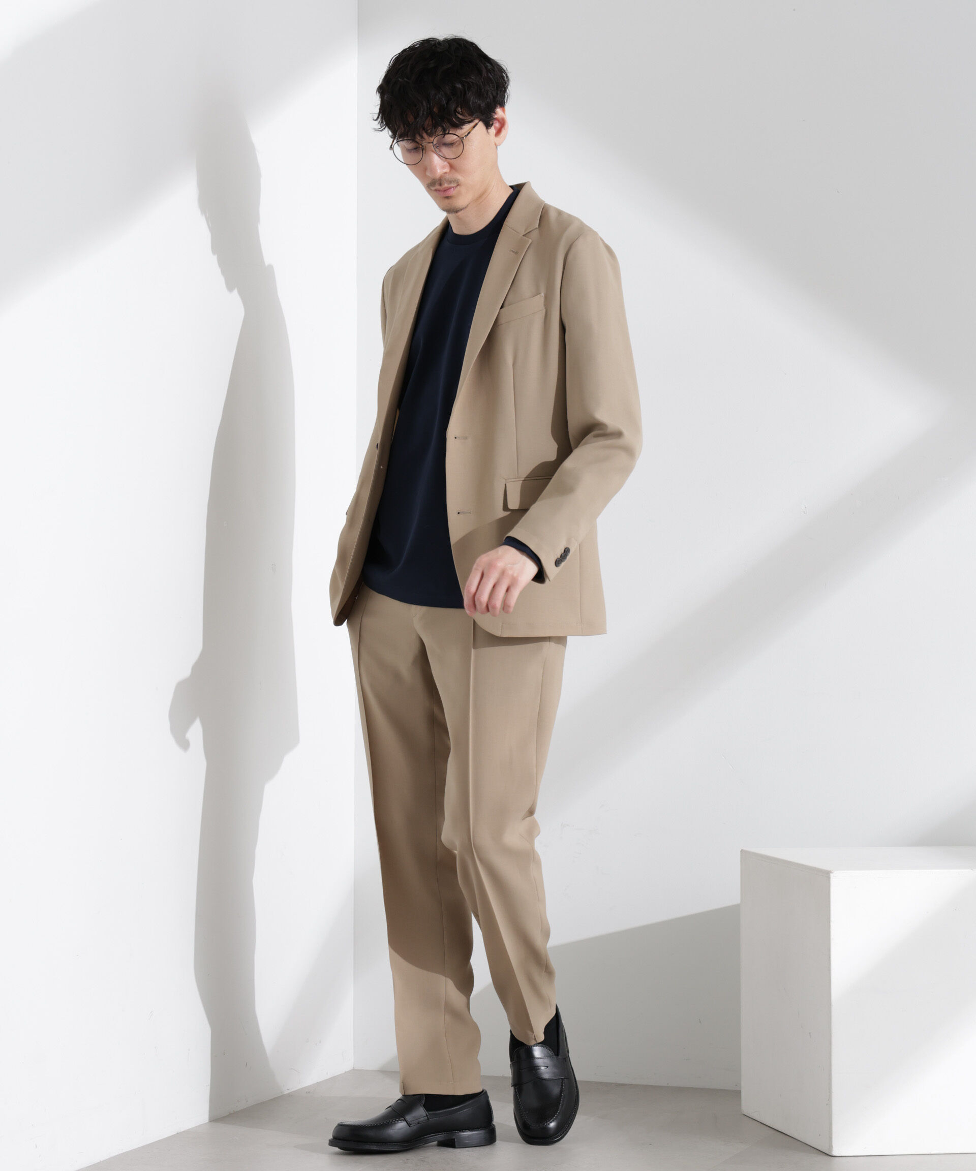 NANO universe「「N TROUSERS PREMIUM」強撚ピケストレッチパンツ(セットアップ可)」|スーツ|