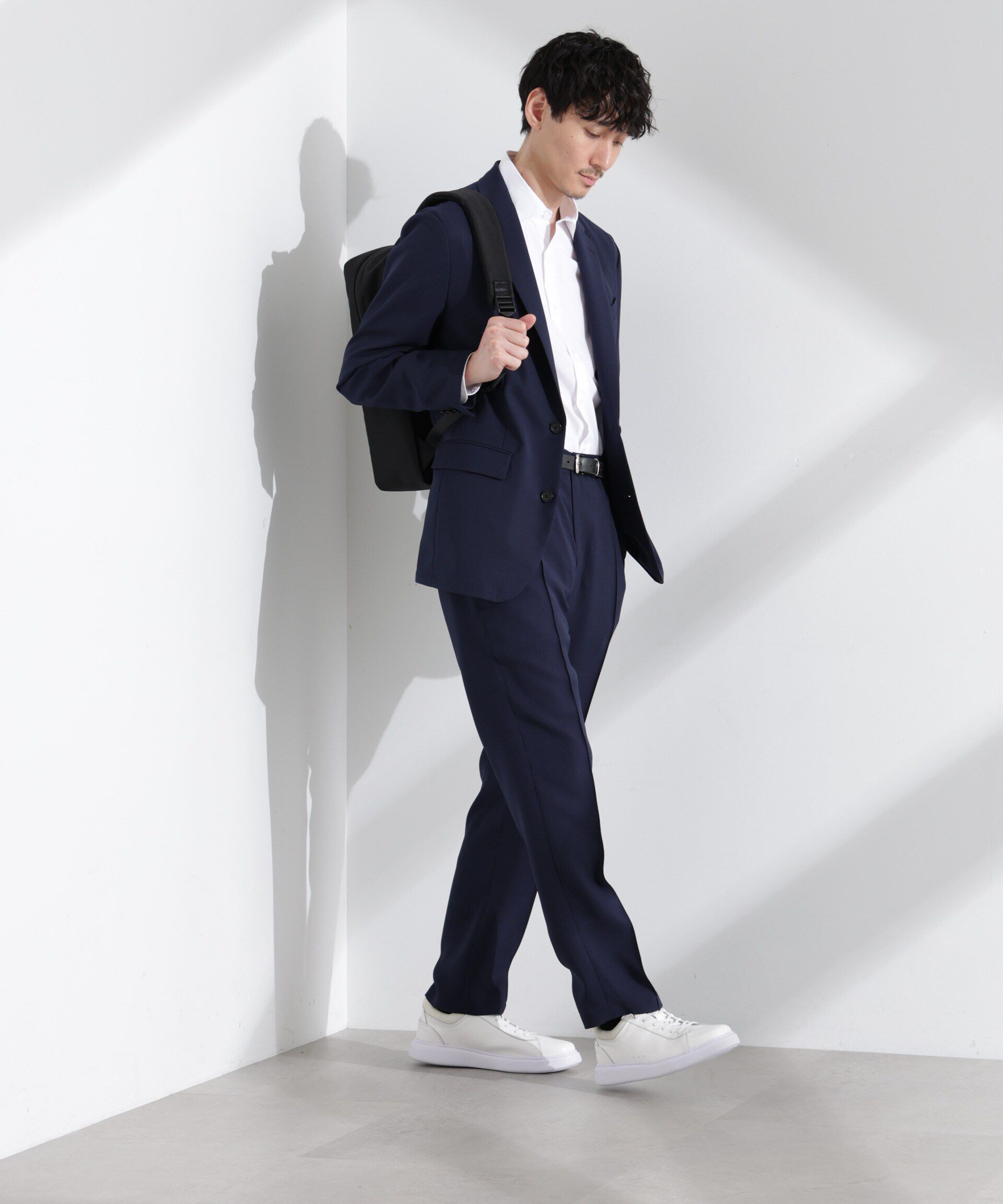 NANO universe「「N TROUSERS PREMIUM」強撚ピケストレッチパンツ(セットアップ可)」|スーツ|