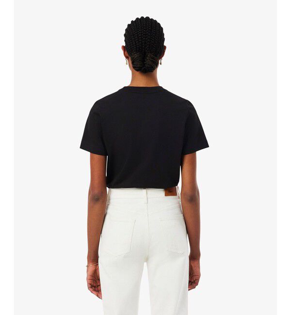 LACOSTE「ネーム＆ワニロゴパッチ エッセンシャルTシャツ」|Tシャツ・カットソー|