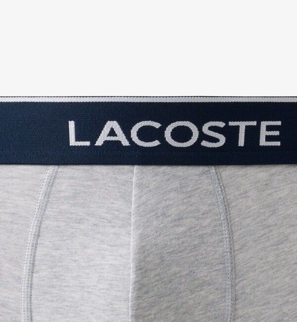 LACOSTE「配色ロゴウエストバンドトランクショーツ3枚セット」|インナー|