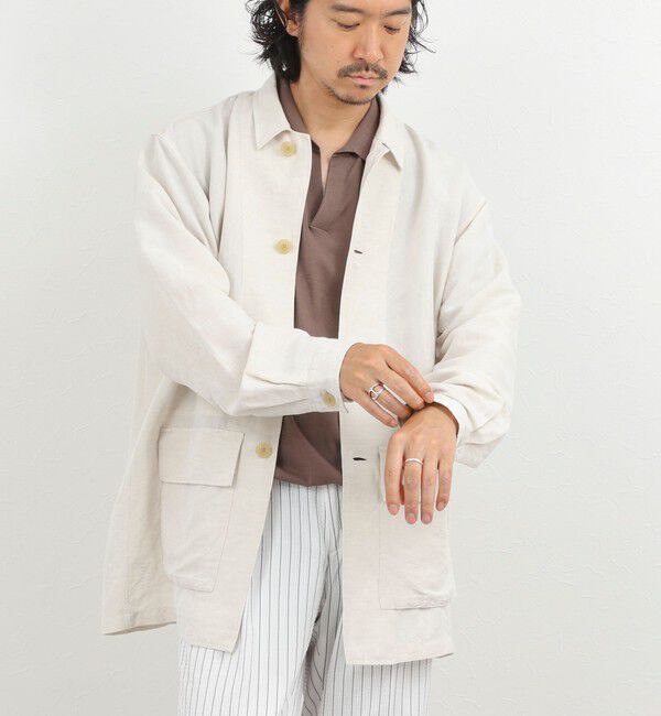 NOLLEY'S goodman「Li/R リネンレーヨン シャツブルゾン 26SS」|ブルゾン・スタジャン|