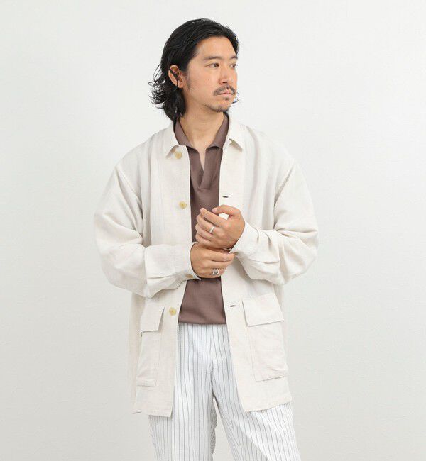 NOLLEY'S goodman「Li/R リネンレーヨン シャツブルゾン 26SS」|ブルゾン・スタジャン|