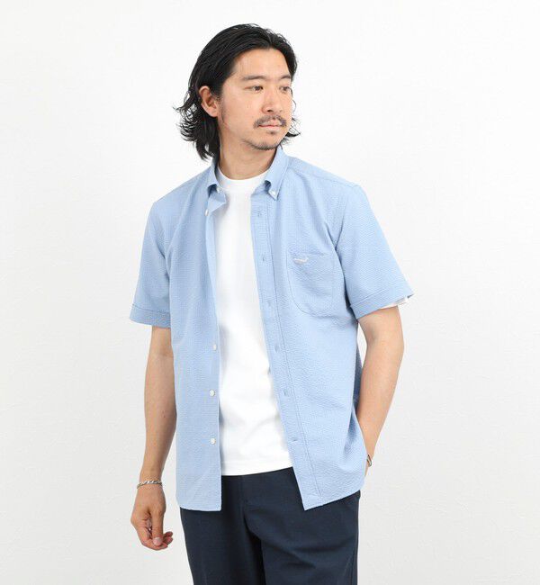 NOLLEY'S goodman「クジラBD S/S サッカー/オックス 半袖シャツ 26SS」|シャツ・ブラウス|