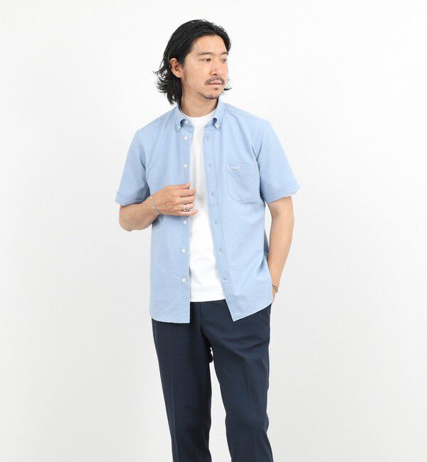 NOLLEY'S goodman「クジラBD S/S サッカー/オックス 半袖シャツ 26SS」|シャツ・ブラウス|