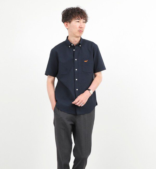 NOLLEY'S goodman「クジラBD S/S サッカー/オックス 半袖シャツ 26SS」|シャツ・ブラウス|
