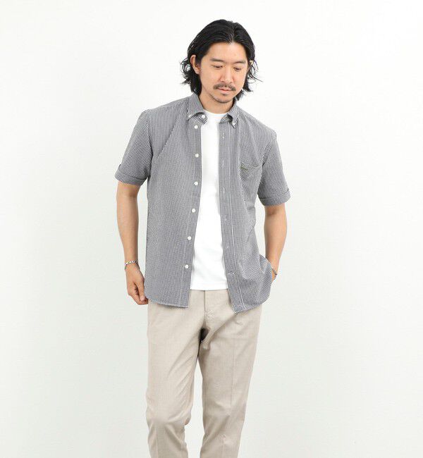 NOLLEY'S goodman「クジラBD S/S サッカー/オックス 半袖シャツ 26SS」|シャツ・ブラウス|