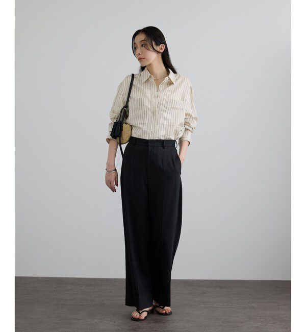 SALON adam et rope'「ACAR クロップドストライプシャツ」|シャツ・ブラウス|