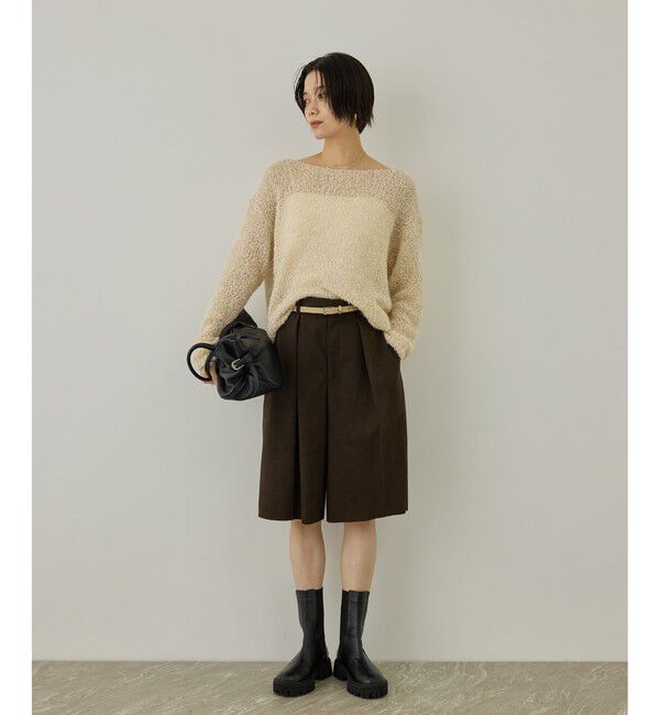 SALON adam et rope'「ヘアリーレザーナローベルト」|ベルト|