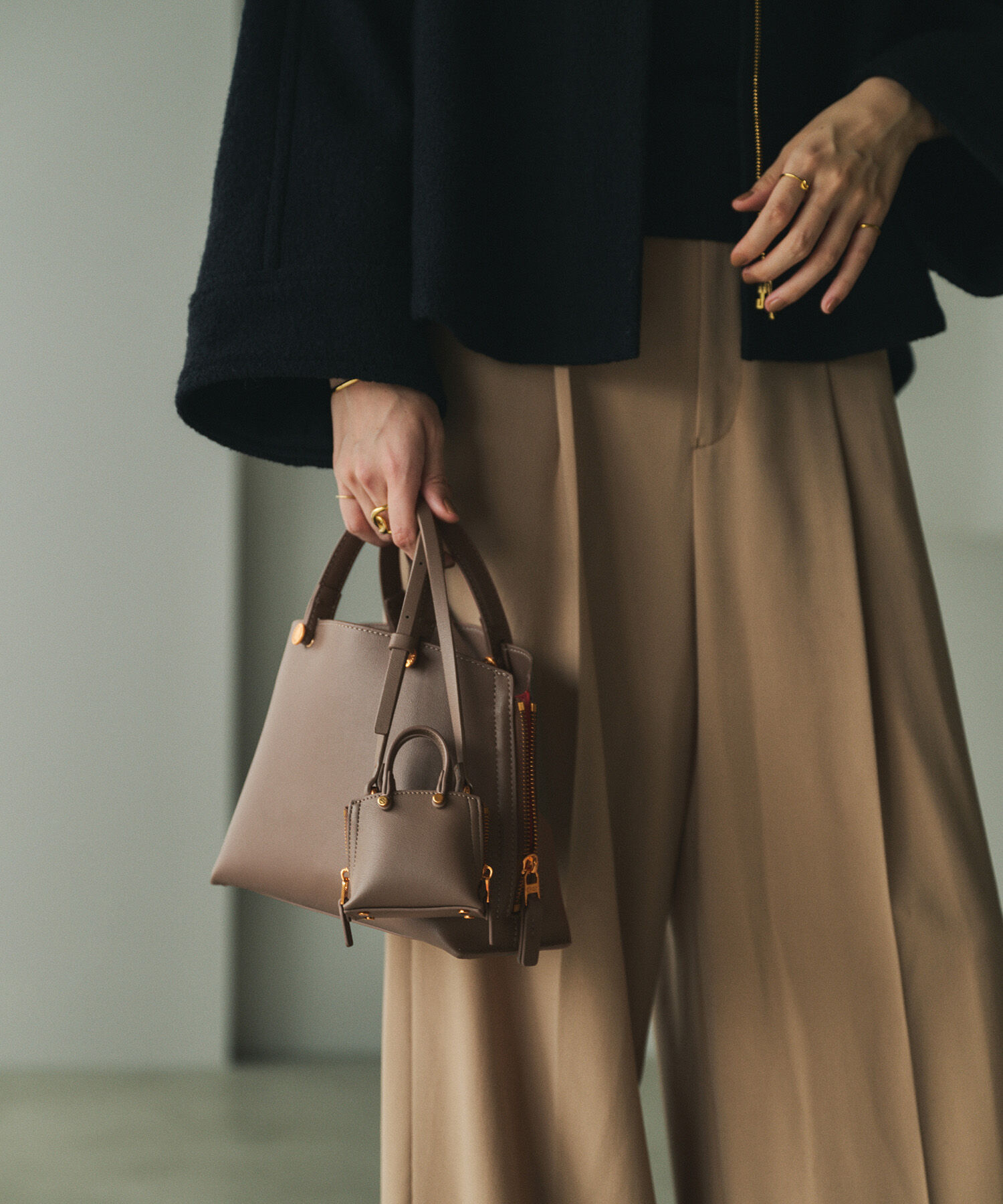 E'POR「【E'POR】Y BAG Mini【25SS】」|ハンドバッグ|ダークブラウン(20)