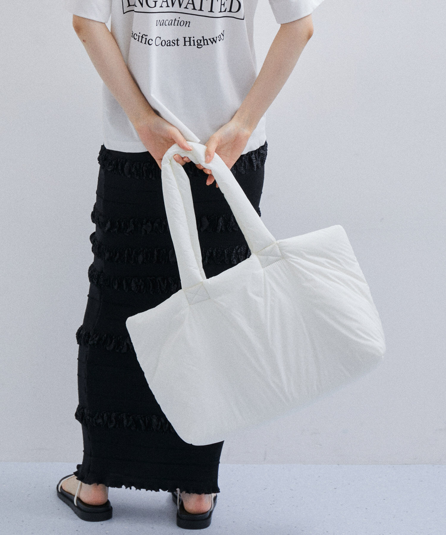 ADAM ET ROPE'「【KABINETT for ADAM ET ROPE'】PADDED TOTE」|トートバッグ|ホワイト(10)