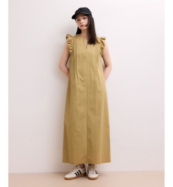 ADAM ET ROPE'「【WEB限定】フリルショルダーワンピース」|ワンピース|