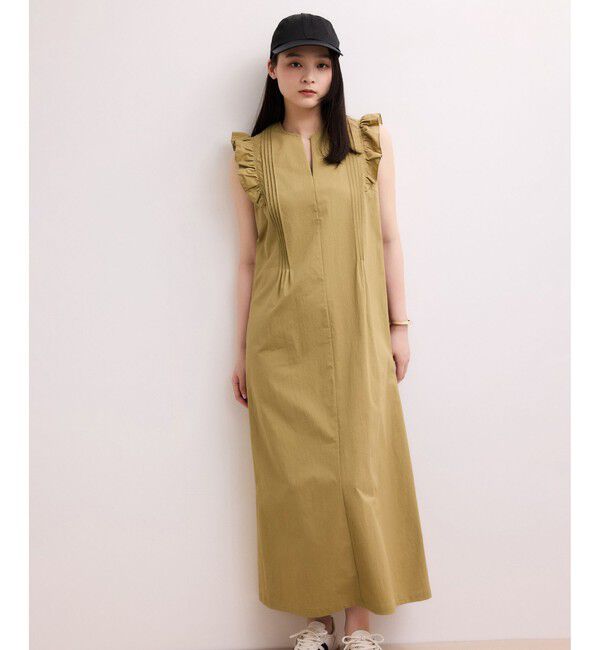 ADAM ET ROPE'「【WEB限定】フリルショルダーワンピース」|ワンピース|