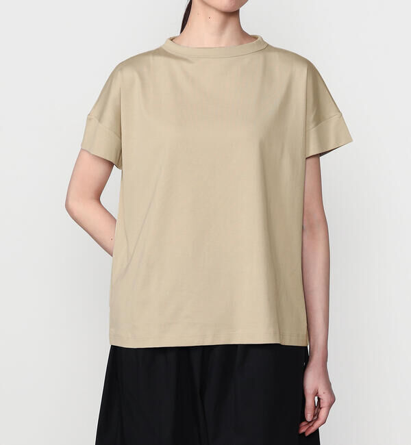 handvaerk「handvaerk | 60/2 ボトルネックTシャツ WOMEN」|Tシャツ・カットソー|WHITE系1
