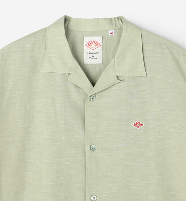DANTON「DANTON | コットンリネンスラブ 半袖シャツ MEN」|シャツ・ブラウス|