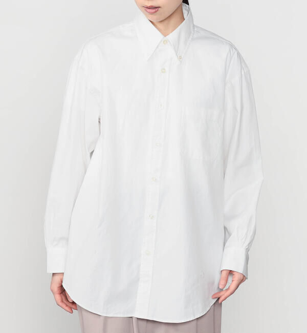  「Brooks Brothers |〈別注〉ピンポイントオックスフォード ポロカラーボタンダウンシャツ WOMEN」|シャツ・ブラウス|WHITE