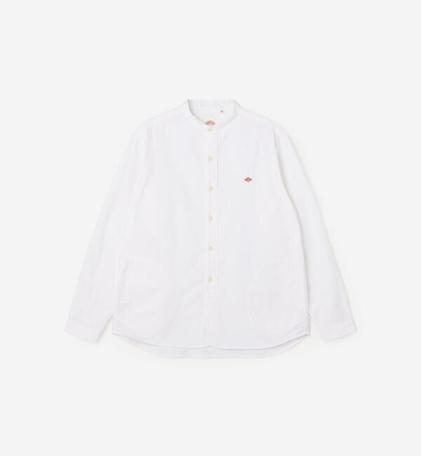 DANTON「DANTON | オックスフォード バンドカラーシャツ SOLID MEN」|シャツ・ブラウス|WHITE
