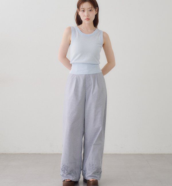 「SETUPステッチ刺繍パンツ」|その他|