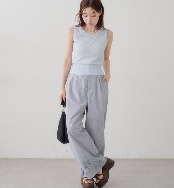  「SETUPステッチ刺繍パンツ」|その他|