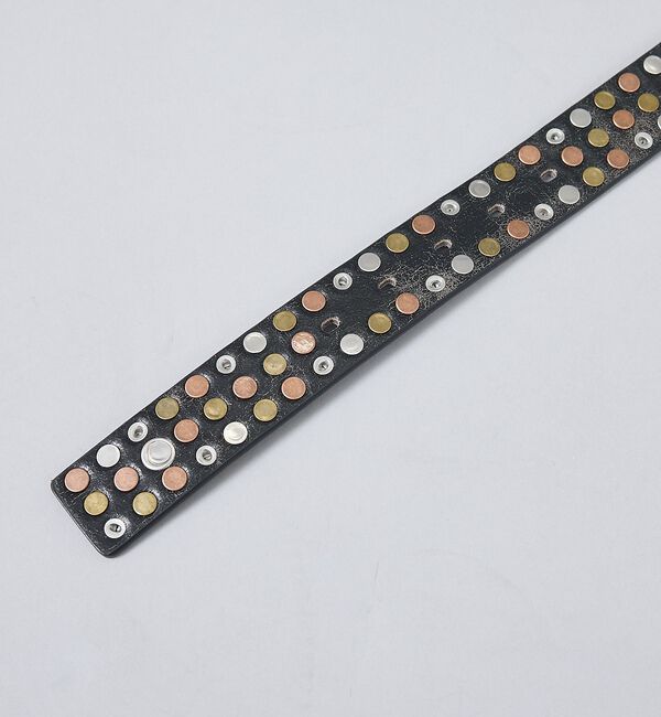 ABAHOUSE「【ウエスタン スタッズ レザー ベルト】35mm black Studded b」|ベルト|