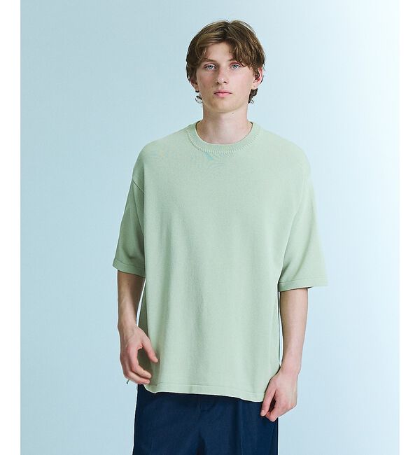 ABAHOUSE「【接触冷感】 サマーニットTシャツ / オーバーサイズ」|Tシャツ・カットソー|
