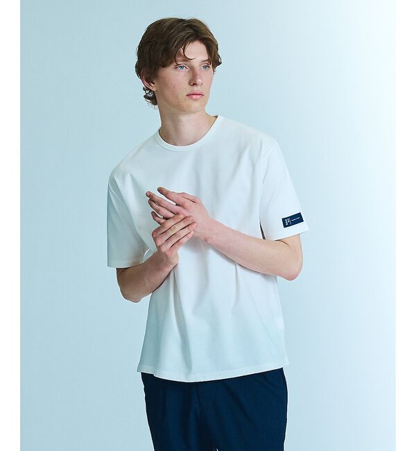 ABAHOUSE「【近藤紡績所】ARMONICOS クルーネックTシャツ / 半永久光沢」|Tシャツ・カットソー|ホワイト