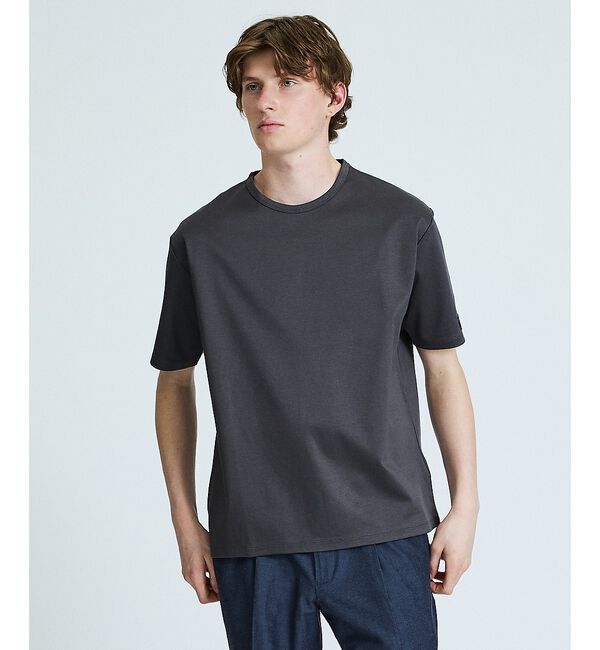 ABAHOUSE「【近藤紡績所】ARMONICOS クルーネックTシャツ / 半永久光沢」|Tシャツ・カットソー|チャコールグレー