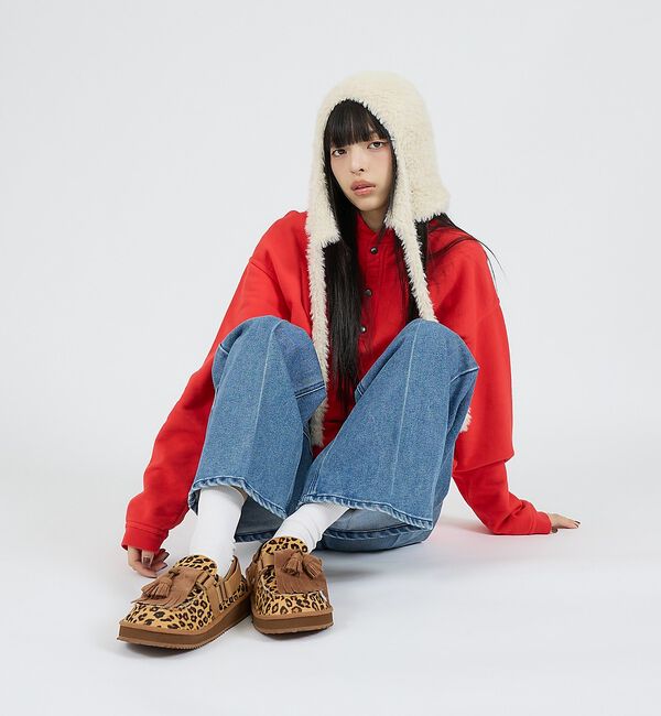 ABAHOUSE「【SHAKA / シャカ】カウヘア キルトタッセル ミュールサンダル /SK-3」|モカシン|