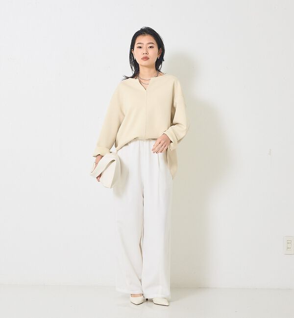 Rouge vif「ダブルフェイスプルオーバーブラウス」|シャツ・ブラウス|