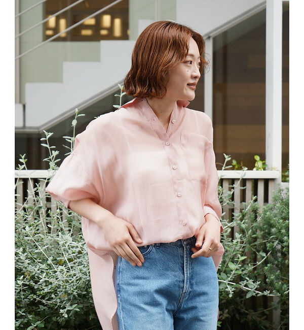 qualite「【Yu Murataさん着用/大人シアーシャツ】バックスリットシアーシャツ」|シャツ・ブラウス|