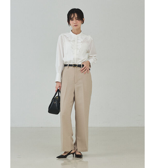 qualite「【シワになりにくい】ライトダブルクロスベンツパンツ」|その他|