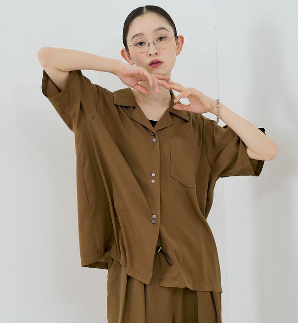 NOMINE「【セットアップ対応】ヴィンテージサテン 開襟 シャツ」|シャツ・ブラウス|