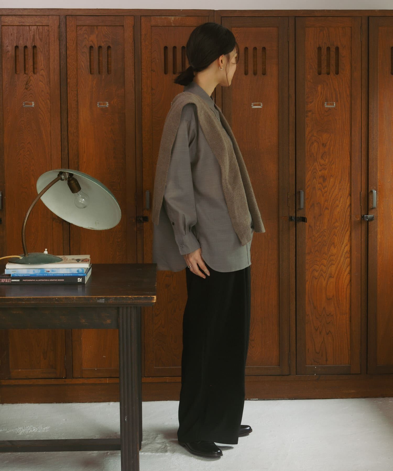 URBAN RESEARCH DOORS「Wool Knit Shoulder Stole」|ストール|