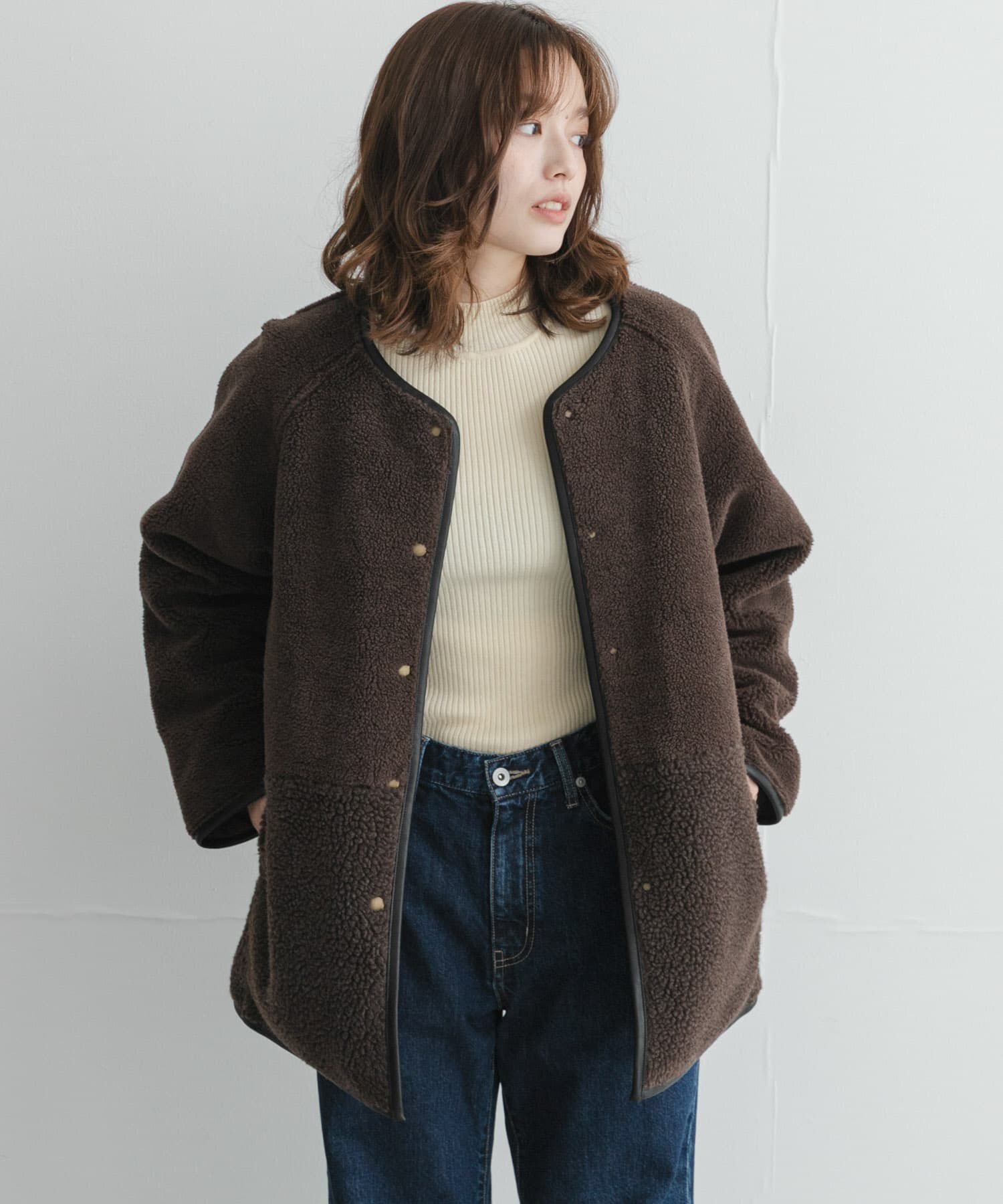 Sonny Label 「リバーシブルボア撥水キルティングコート」|ダウン|