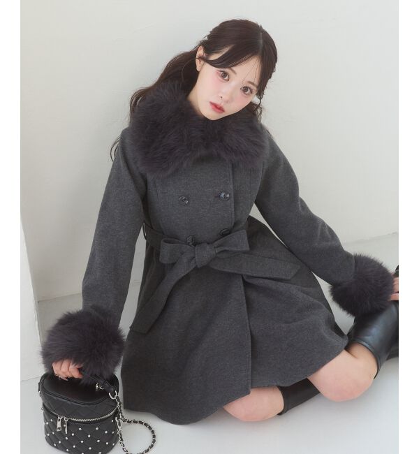  「&infin;マルチwayフェイクファーカラーフレアコート」|その他|