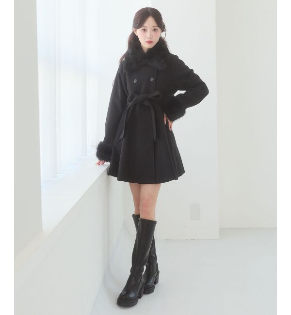  「&infin;マルチwayフェイクファーカラーフレアコート」|その他|