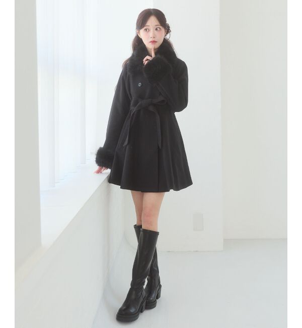  「&infin;マルチwayフェイクファーカラーフレアコート」|その他|