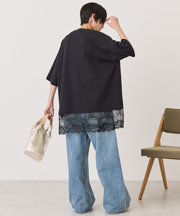 AMERICAN HOLIC「カレッジロゴレースドッキングTシャツ」|Tシャツ・カットソー|