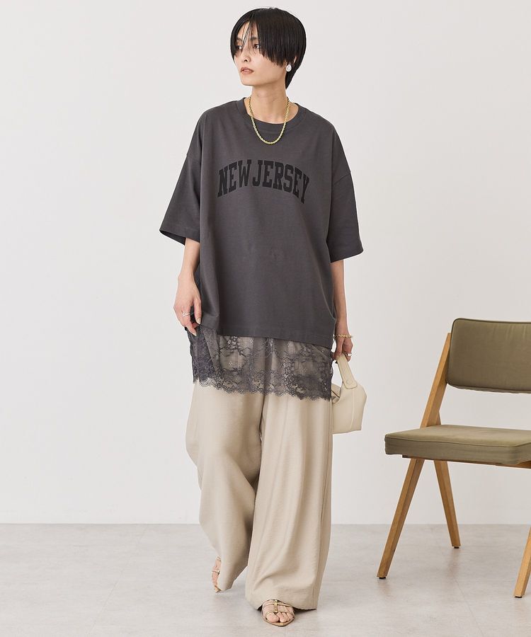 AMERICAN HOLIC「カレッジロゴレースドッキングTシャツ」|Tシャツ・カットソー|