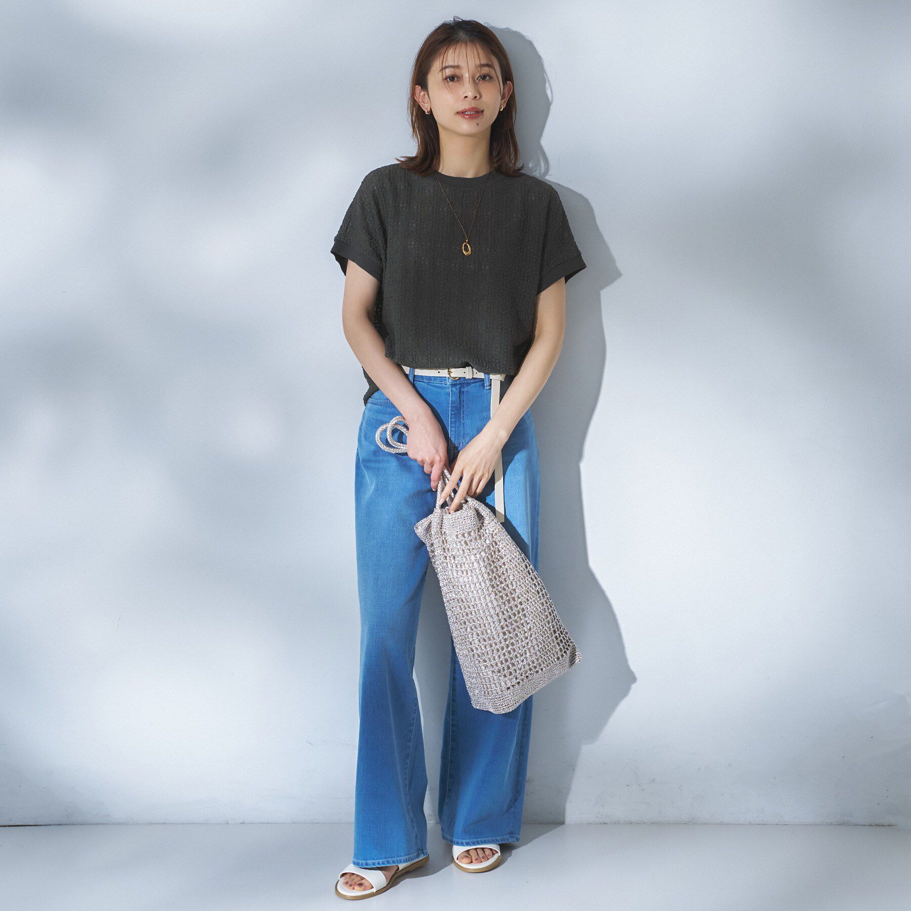 UNTITLED「【洗える／シアー】ミニヨンレースプルオーバー」|Tシャツ・カットソー|
