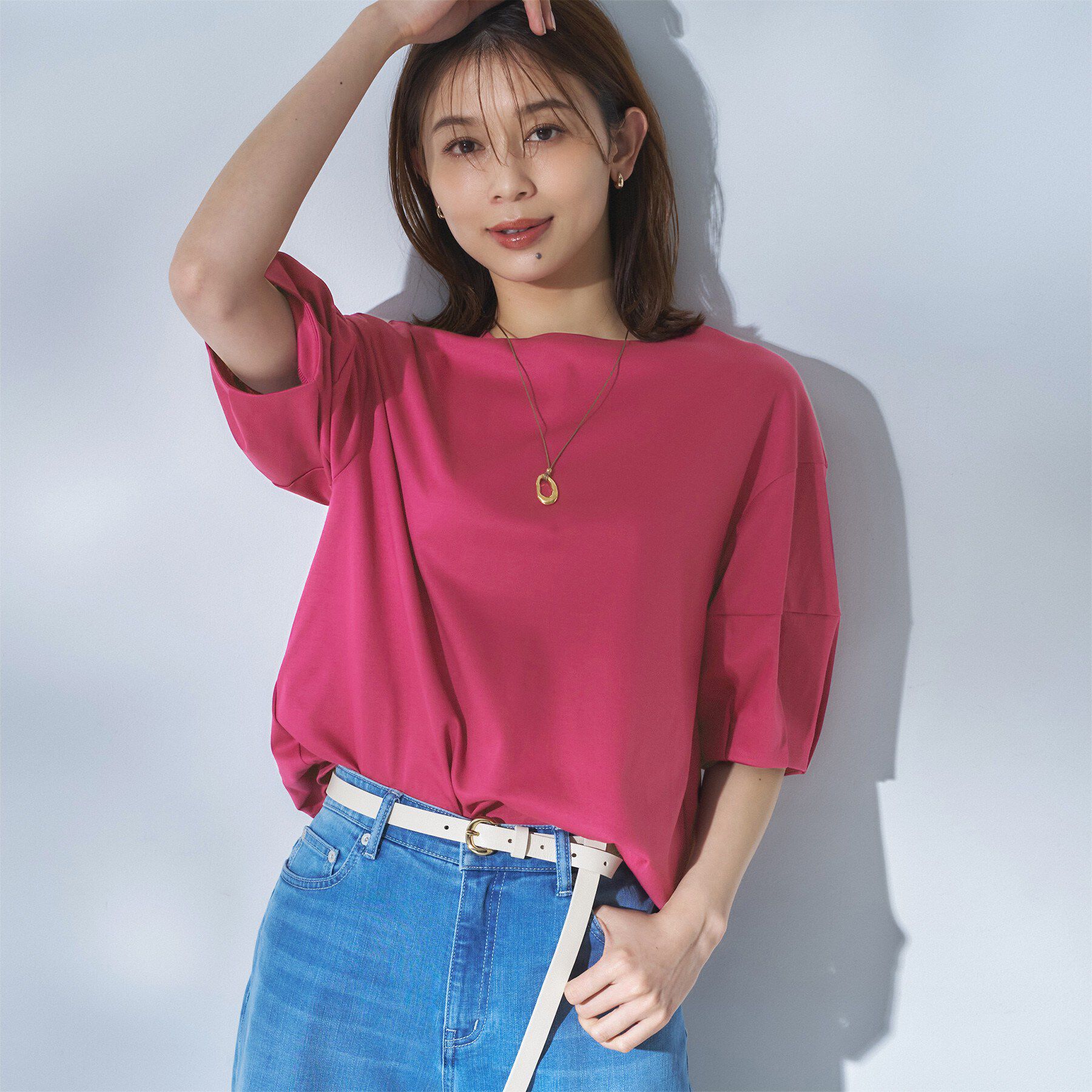 UNTITLED「【汗染み防止/接触冷感】ランタンスリーブプルオーバー」|Tシャツ・カットソー|