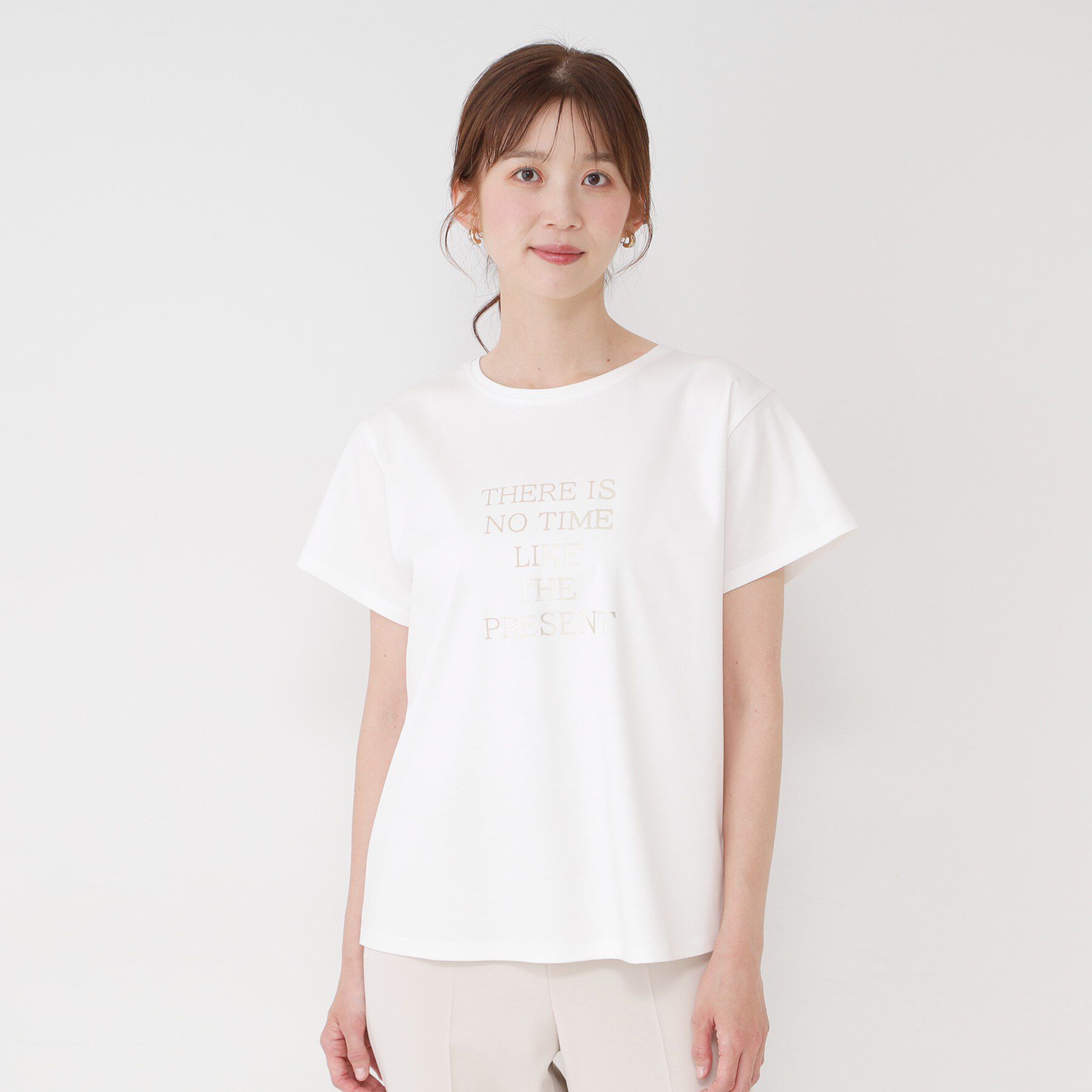 COUP DE CHANCE「【接触冷感/抗菌防臭/消臭/UVカット】半袖ロゴTシャツ」|Tシャツ・カットソー|