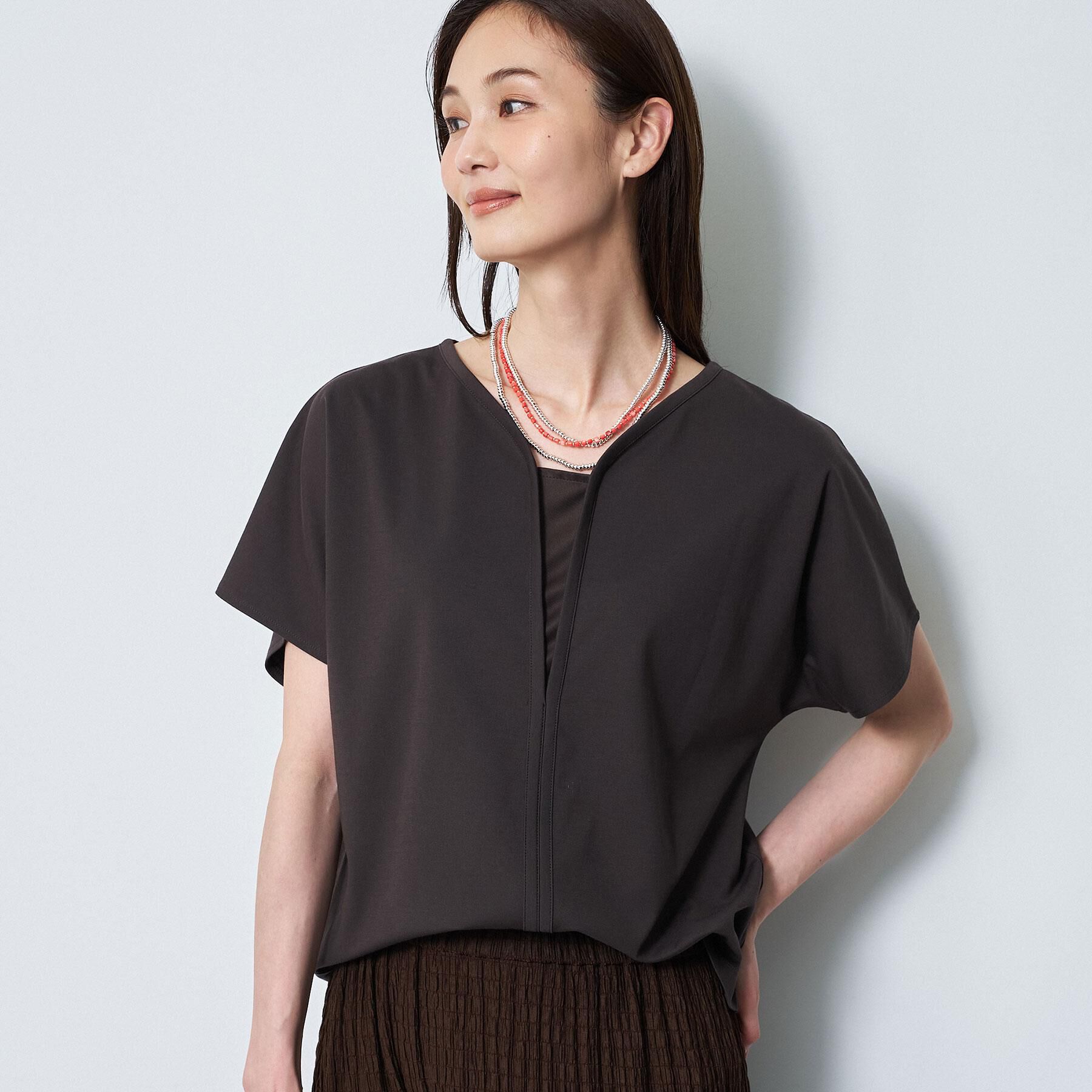 Reflect「【UVカット／接触冷感／吸水速乾】フレアスリーブプルオーバー」|Tシャツ・カットソー|