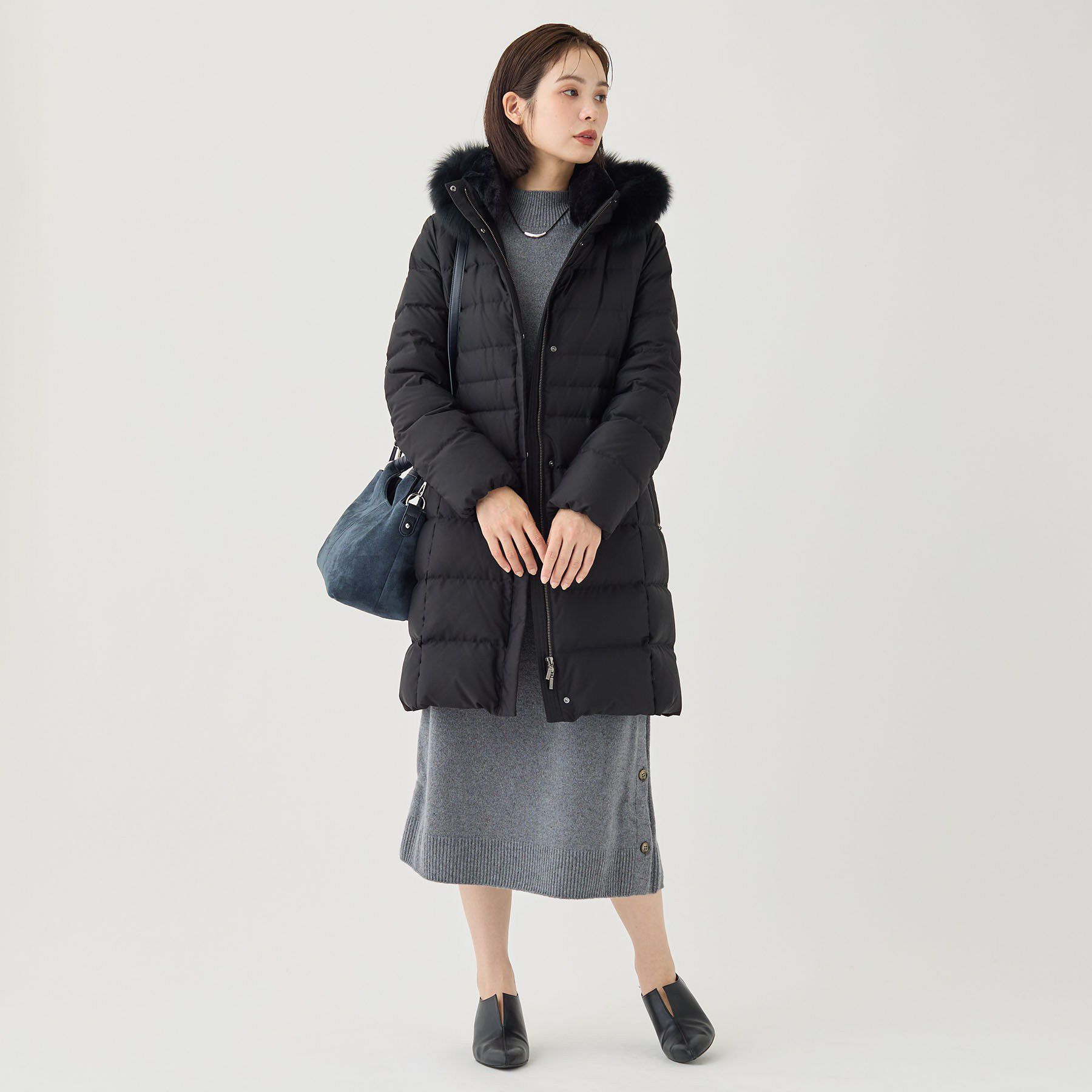 INDIVI「【名品／撥水／抗菌防臭】ロング丈リサイクルダウンコート」|ダウン|