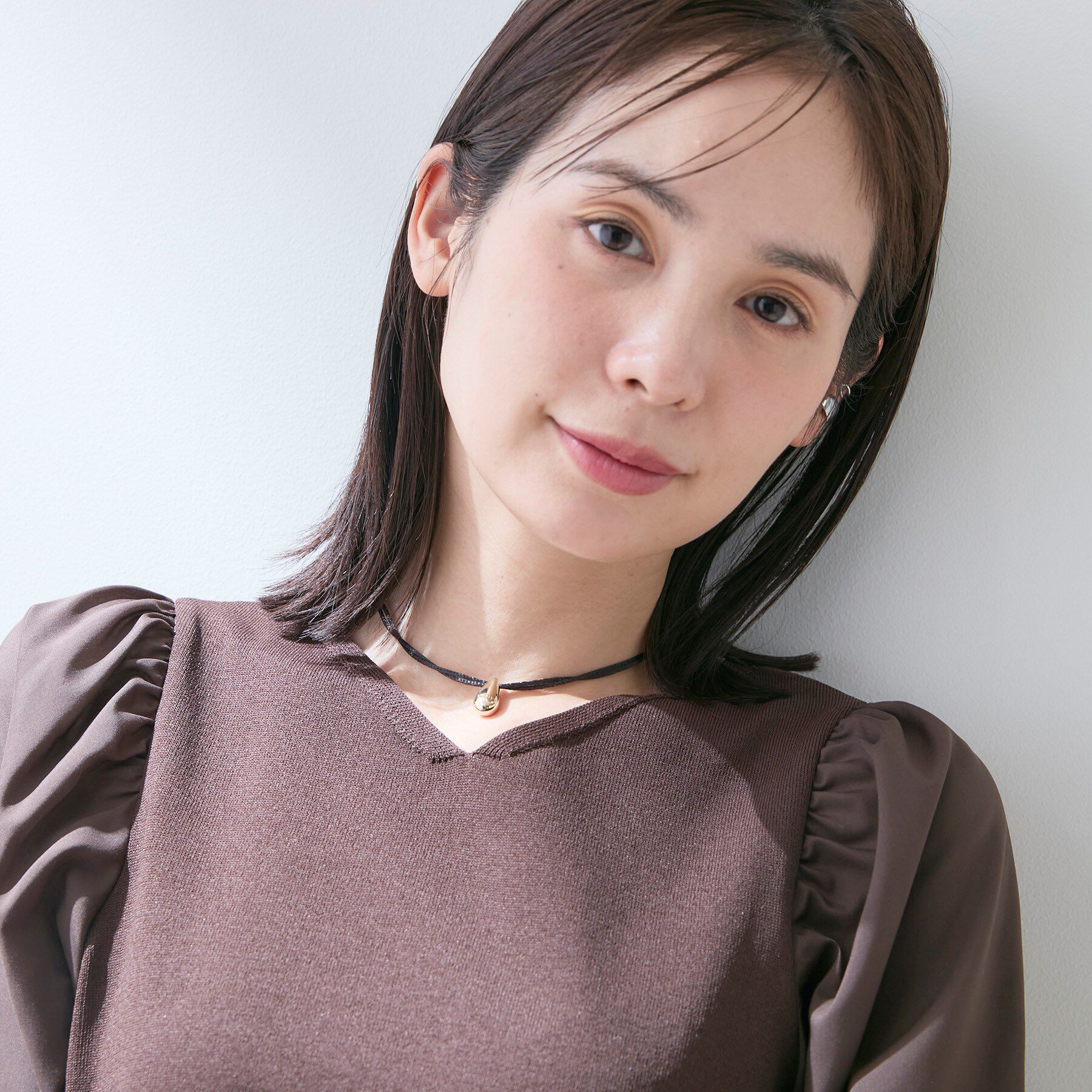 INDIVI「【長さ調整自由】2連コード ドロップトップネックレス」|ネックレス|