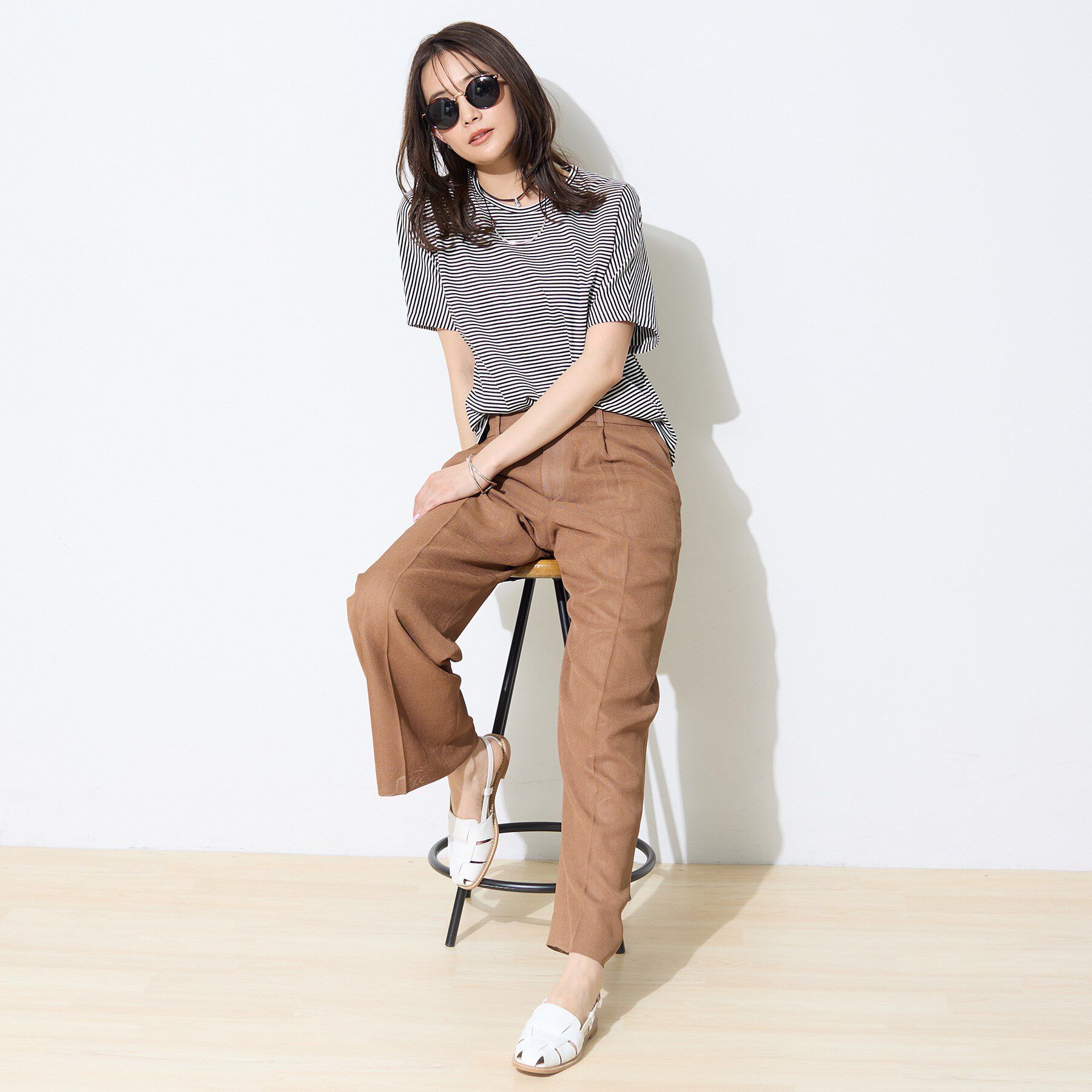 INDIVI「【汗ジミ防止／褒められTシャツ】上品カジュアル！ドルマンTシャツ」|Tシャツ・カットソー|